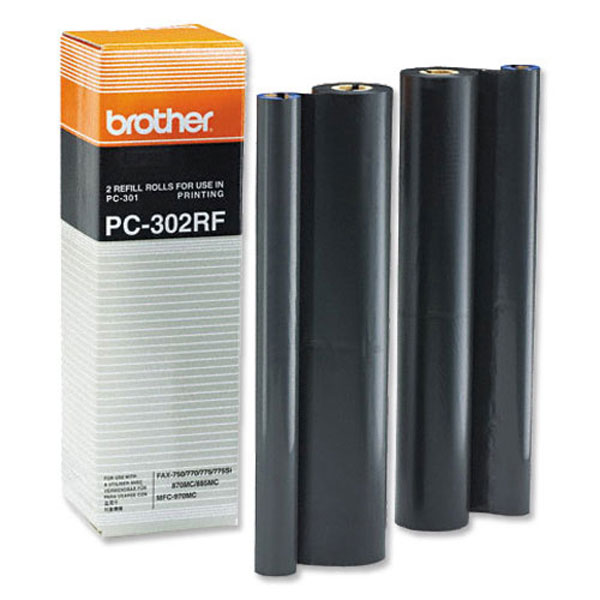 Brother PC-302RF OEM Black Thermal Fax Ribbons