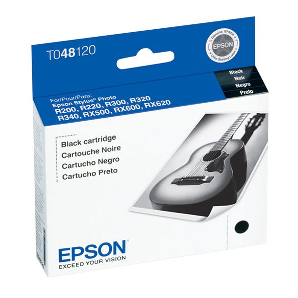 Epson T048120 (Epson 48) OEM Black Inkjet Cartridge