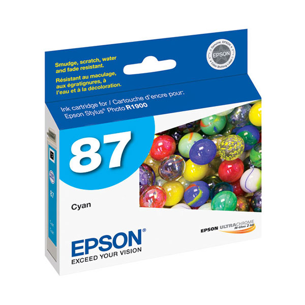 Epson T087220 (Epson 87) OEM Cyan Inkjet Cartridge